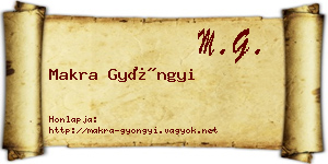 Makra Gyöngyi névjegykártya