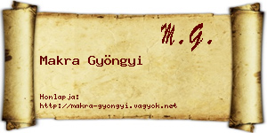 Makra Gyöngyi névjegykártya