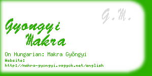 gyongyi makra business card
