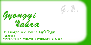 gyongyi makra business card